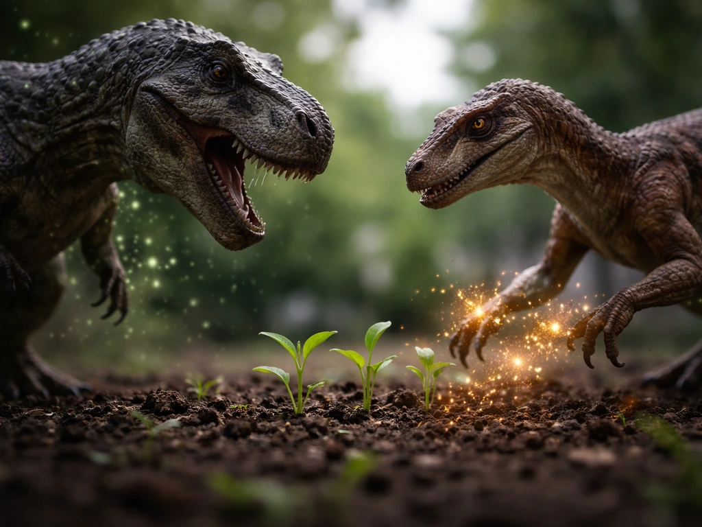 t rex vs raptor grow a garden